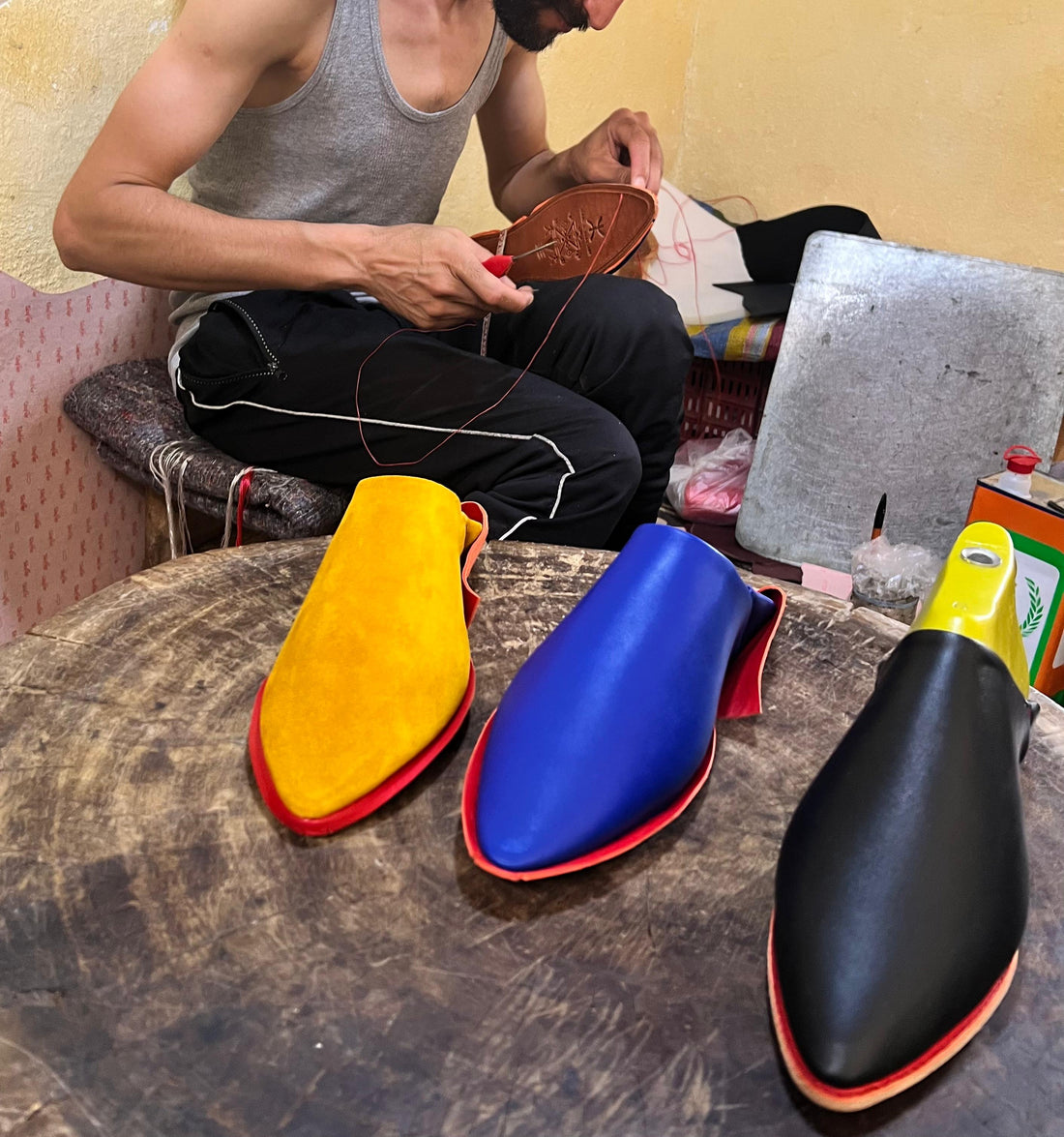 cuir maroc babouche air babouche