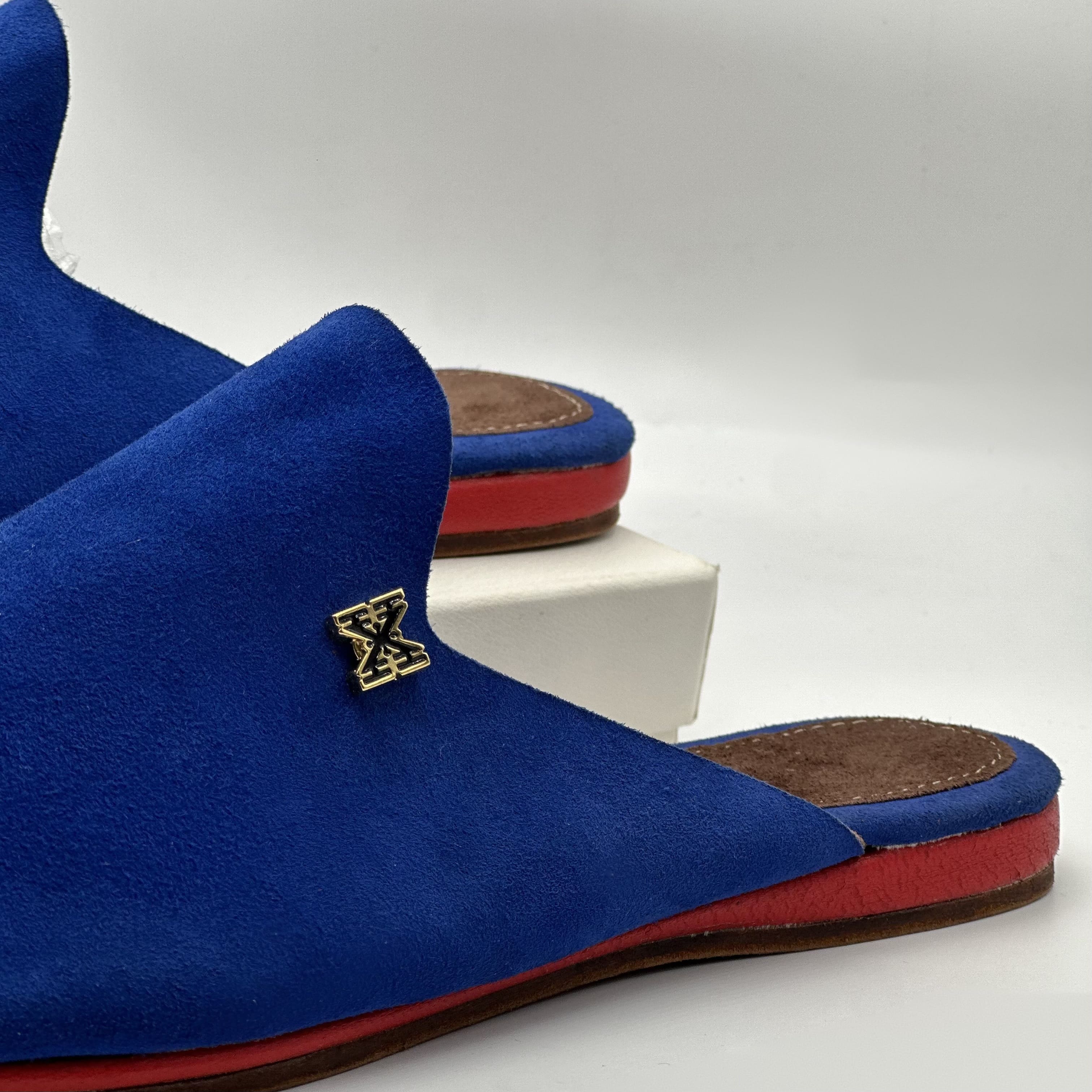 Babouche Femme Bleue Majorelle - Intemporelle - Air Babouche