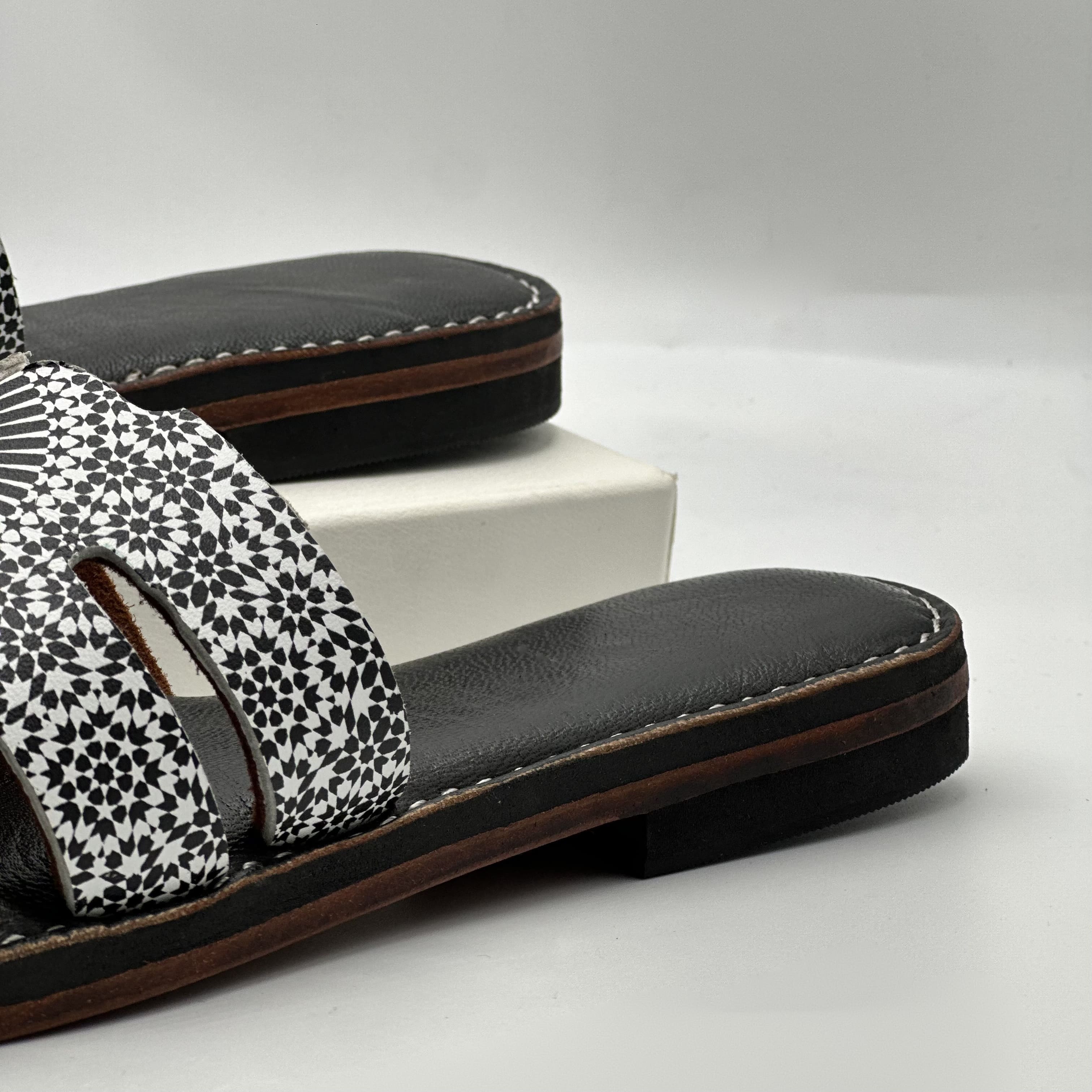 Sandales Black Zellige - Air Babouche