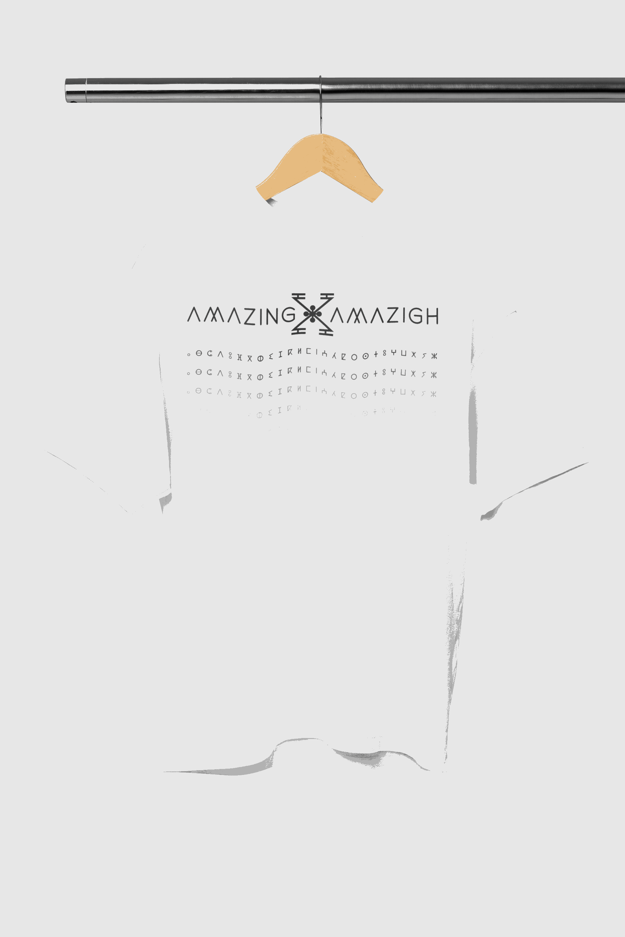 t-shirt blanc air babouche unisexe, collection amazigh marrakech dos